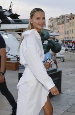 NATASHA POLY Leaves Her Boat in Saint-Tropez 07/26/2021