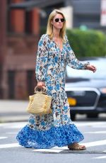 NICKY HILTON in a Floral Dress Out in New York 07/29/2021