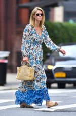 NICKY HILTON in a Floral Dress Out in New York 07/29/2021