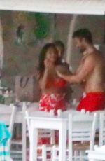 NICOLE SCHERZINGER and Thom Evans Out in Mykonos 07/03/2021