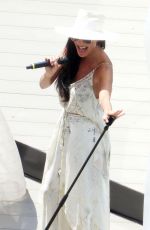 NICOLE SCHERZINGER at a Sound Check Before Performing for a Cartier Event in Lake Como 06/27/2021