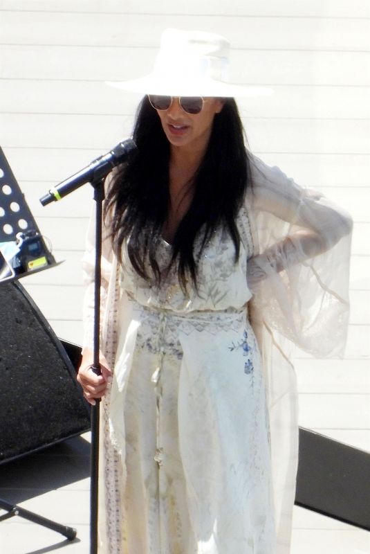NICOLE SCHERZINGER at a Sound Check Before Performing for a Cartier Event in Lake Como 06/27/2021