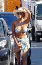 NICOLE SCHERZINGER in Bikini and Thom Evans Out in Mykonos 07/03/2021