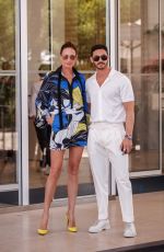 NIEVES ALVAREZ Leaves Hotel Martinez in Cannes 07/13/2021
