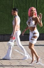 NIKITA DRAGUN Arrives at Revolve 4th of July Party at Nobu in Malibu 07/04/2021