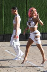NIKITA DRAGUN Arrives at Revolve 4th of July Party at Nobu in Malibu 07/04/2021