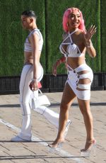 NIKITA DRAGUN Arrives at Revolve 4th of July Party at Nobu in Malibu 07/04/2021