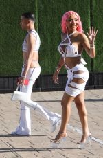 NIKITA DRAGUN Arrives at Revolve 4th of July Party at Nobu in Malibu 07/04/2021