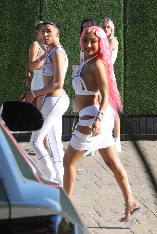 NIKITA DRAGUN Arrives at Revolve 4th of July Party at Nobu in Malibu 07/04/2021
