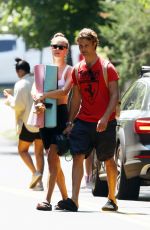 NINA AGDAL Heading to Yoga Class in New York 07/24/2021