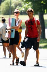 NINA AGDAL Heading to Yoga Class in New York 07/24/2021