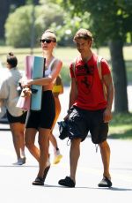 NINA AGDAL Heading to Yoga Class in New York 07/24/2021