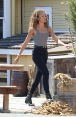 OLIVIA SWANN and LISSETH CHAVEZ on the Set of Legends of Tomorrow in Vancouver 07/20/2021