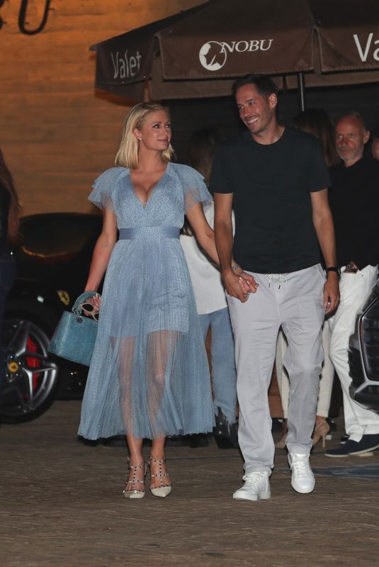 PARIS HILTON and Carter Milliken Reum at Nobu in Malibu 07/17/2021