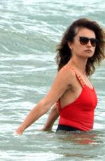 PENELOPE CRUZ in Swimsuit at a Beach in Fregene 07/20/2021