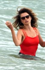 PENELOPE CRUZ in Swimsuit at a Beach in Fregene 07/20/2021