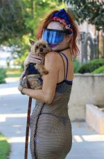 PHOEBE PRICE Out with Her Dog in Los Angeles 07/13/2021