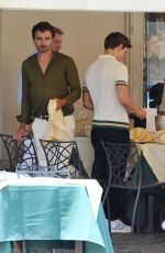 PIXIE LOTT and Oliver Cheshire Out for Lunch with Mark-Francis Vandelli and EMMA WEYMOUTH in Rome 07/24/2021