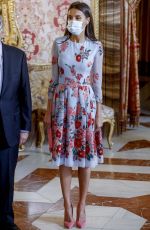 QUENN LETIZIA OF SPAIN at a Lunch with UN Secretary-General Antonio Guterres in Madrid 07/02/2021