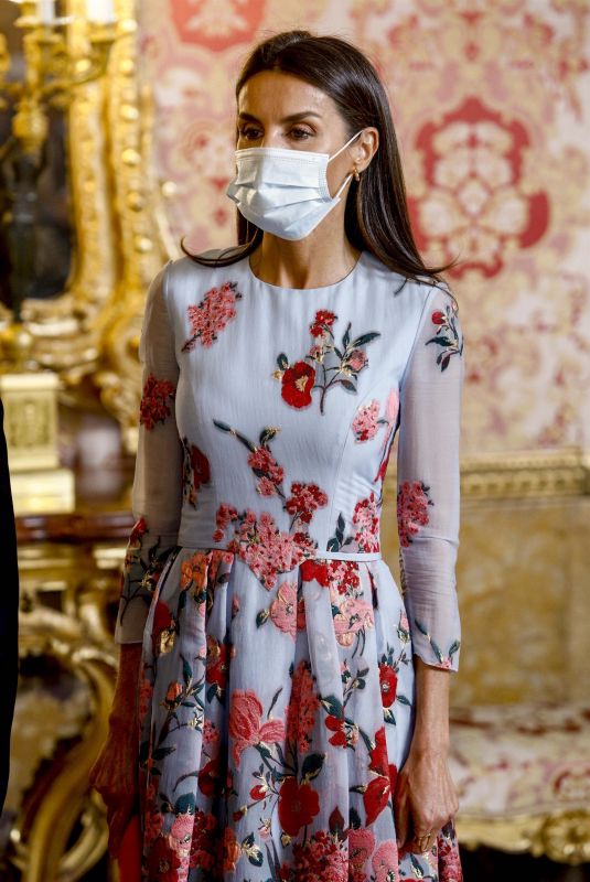 QUENN LETIZIA OF SPAIN at a Lunch with UN Secretary-General Antonio Guterres in Madrid 07/02/2021