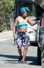 REGINA KING Arrives at Her Home in Los Feliz 07/05/2021