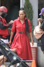 REGINA KING on the Set of a Commercial in Los Angeles 07/29/2021