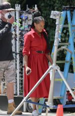 REGINA KING on the Set of a Commercial in Los Angeles 07/29/2021