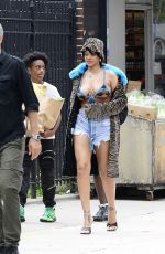 RIHANNA and Asap Rocky on the Set of a Music Video in Bronx 07/10/2021