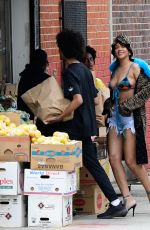 RIHANNA and Asap Rocky on the Set of a Music Video in Bronx 07/10/2021