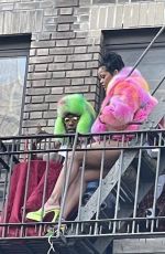 RIHANNA and ASAP Rocky on the Set of a Music Video in New York 07/11/2021