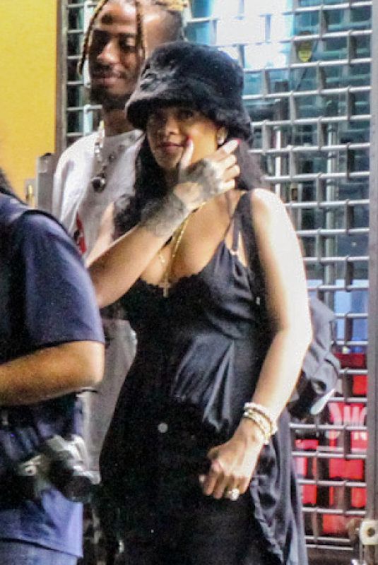 RIHANNA Leaves a Recording Studio in New York 07/28/2021
