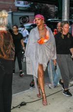 RIHANNA on the Set of ASAP Rocky Music Video in Bronx 07/10/2021