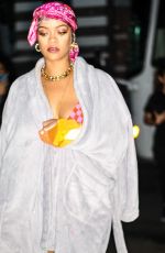 RIHANNA on the Set of ASAP Rocky Music Video in Bronx 07/10/2021