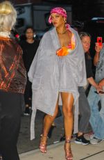 RIHANNA on the Set of ASAP Rocky Music Video in Bronx 07/10/2021