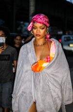 RIHANNA on the Set of ASAP Rocky Music Video in Bronx 07/10/2021