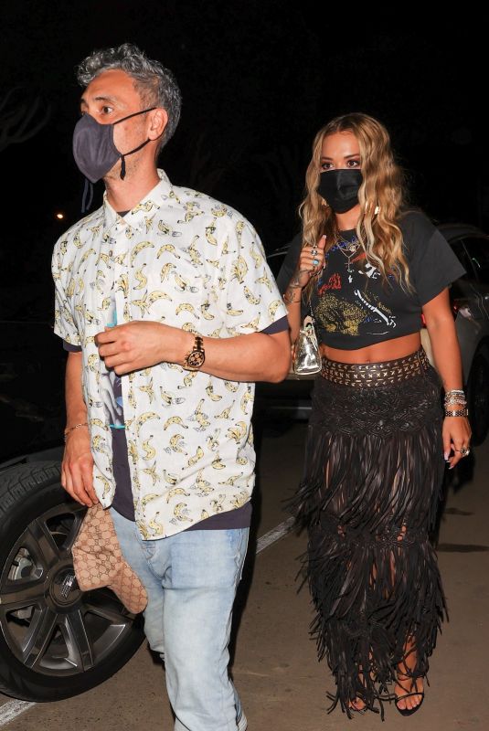 RITA ORA and  Taika Waititi Night Out in West Hollywood 07/16/2021