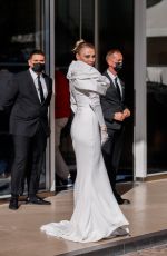 ROSE BERTRAM Leaves Hotel Martinez at 74th Cannes Film Festival 07/13/2021