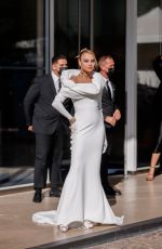 ROSE BERTRAM Leaves Hotel Martinez at 74th Cannes Film Festival 07/13/2021