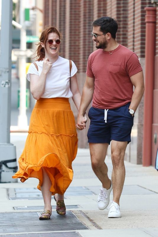 ROSE LESLIE and Kit Harington Out in New York 07/06/2021