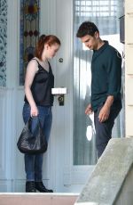 ROSE LESLIE on the Set of Time Traveler