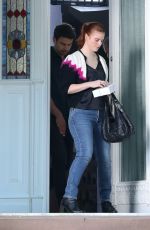 ROSE LESLIE on the Set of Time Traveler
