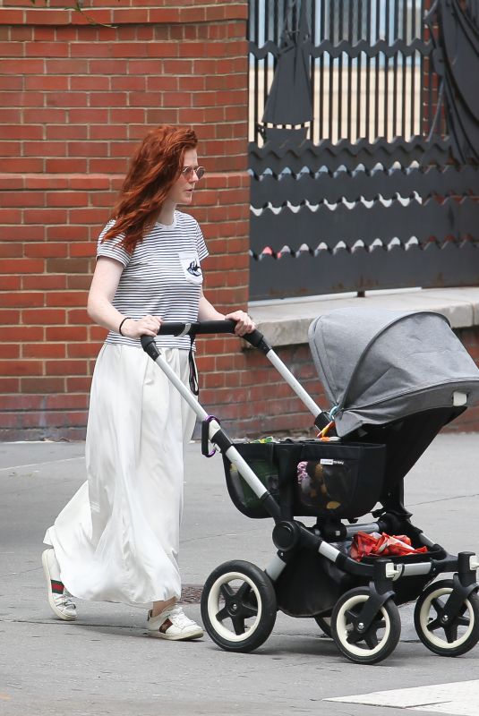 ROSE LESLIE Out with Her Baby in New York 06/29/2021