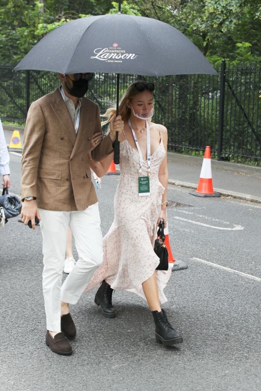 ROXY HORNER Arrives at Wimbledon Tennis Tournament in London 07/03/2021