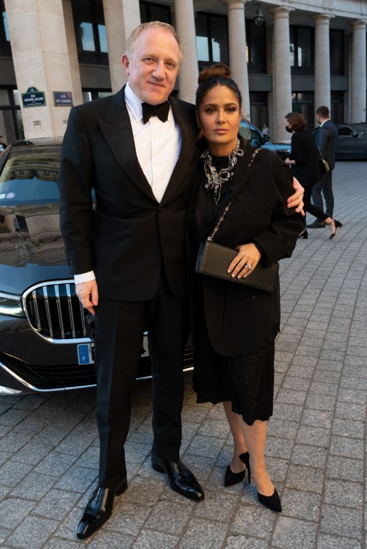 SALMA HAYEK Arrives at Dinner of Balenciaga Fashion House in Paris 07/07/2021