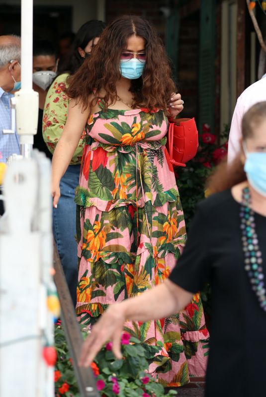 SALMA HAYEK at The Ivy in Beverly Hills 07/18/2021