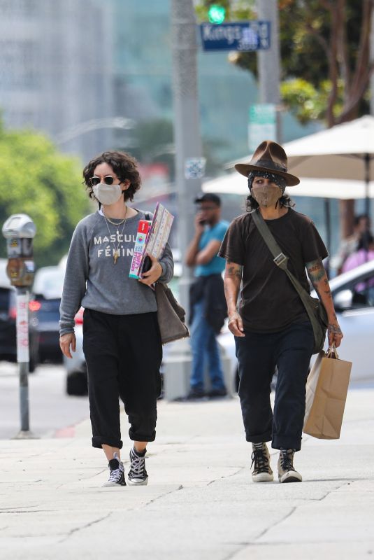 SARA GILBERT and LINDA PERRY Out in West Hollywood 07/10/2001