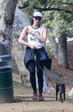 SARAH SILVERMAN Out with Her Dog in Los Feliz 07/26/2021