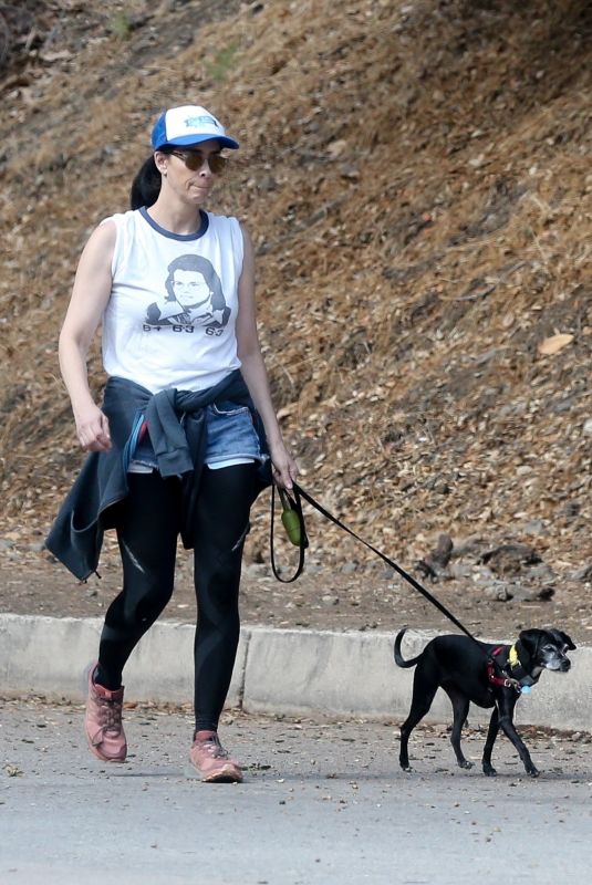 SARAH SILVERMAN Out with Her Dog in Los Feliz 07/26/2021