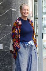 SHARON STONE Out at Madison Avenue in New York 06/18/2021