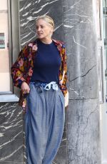 SHARON STONE Out at Madison Avenue in New York 06/18/2021